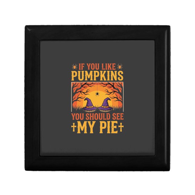 Funny Halloween Pumpkin Pie Witch Design_1 Gift Box (Front)