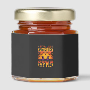 Funny Halloween Pumpkin Pie Witch Design_1 Honey Jar Favors