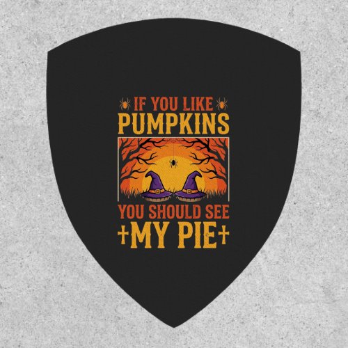 Funny Halloween Pumpkin Pie Witch Design_1 Patch