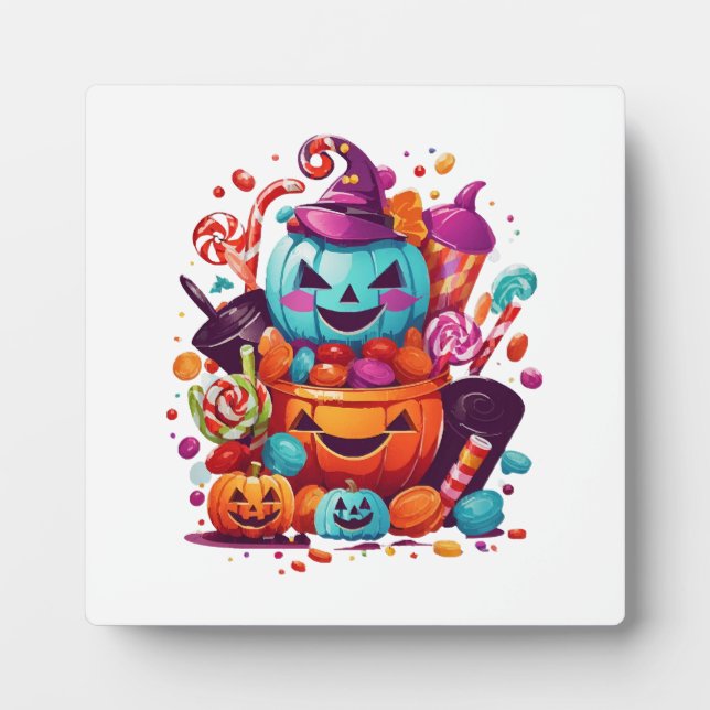funny halloween pumpkin plaque (Front)