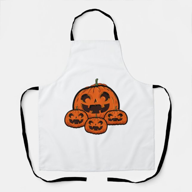 Funny Halloween Pumpkin, Spooky Halloween Apron (Front)