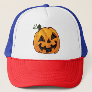 Funny Halloween Pumpkin T-Shirt Trucker Hat