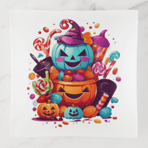funny halloween pumpkin trinket tray