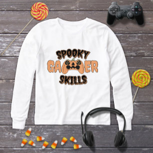Funny Halloween Pumpkin Video Game Controller Tri-Blend Shirts