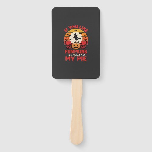 Funny Halloween Pumpkins Pie Design_1 Hand Fan