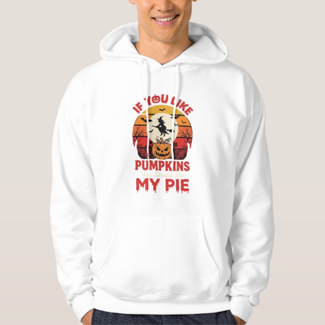Funny Halloween Pumpkins Pie Design_1 Hoodie (Front)