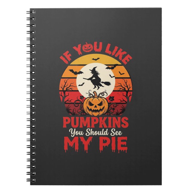 Funny Halloween Pumpkins Pie Design_1 Notebook (Front)