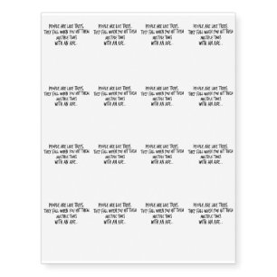 funny halloween quotes People Are Like Trees Temporary Tattoos