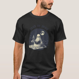 Funny Halloween Read In Peace Reading Ghost for Bo T-Shirt