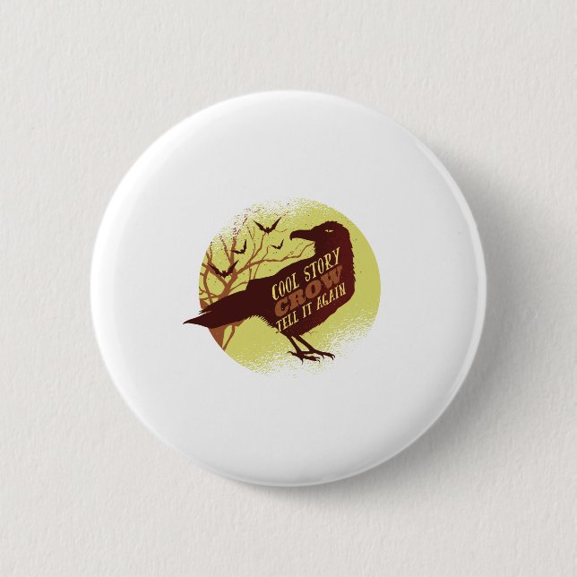 Funny Halloween Saying Gift For Humorous Halloween Button (Front)
