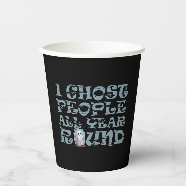 funny halloween saying paper cups (Front)