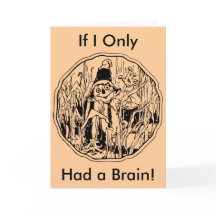 Funny Halloween Scarecrow If I Only Had a Brain