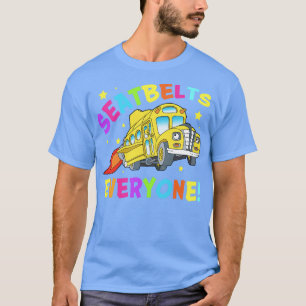 Funny Halloween Seatbelts Everyone Magic School Bu T-Shirt