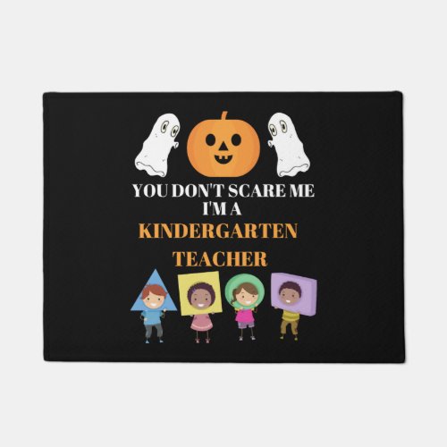 Funny Halloween Shirt _ Kindergarten Teacher Doormat
