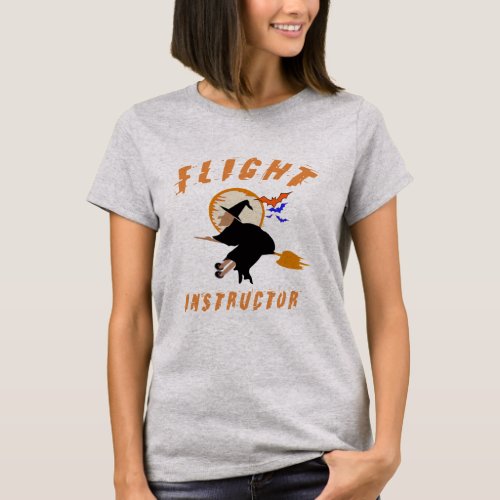 Funny halloween shirt witch flying broom stick