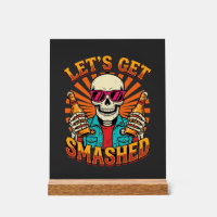 Funny Halloween Skeleton Beer Smashed Design_1