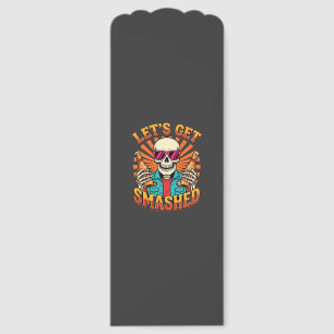 Funny Halloween Skeleton Beer Smashed Design_1 Bookmarks