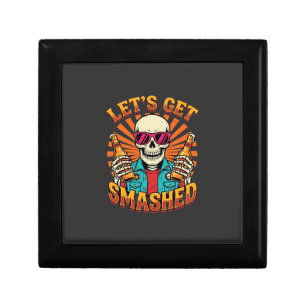 Funny Halloween Skeleton Beer Smashed Design_1 Gift Box