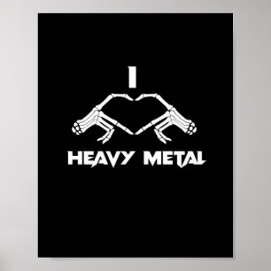 Funny Halloween Skeleton Heart Hands Classic Poster
