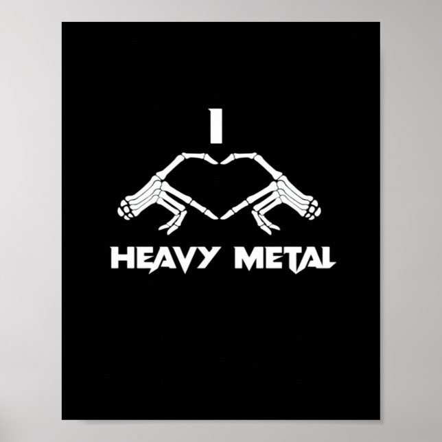 Funny Halloween Skeleton Heart Hands Classic Poster (Front)