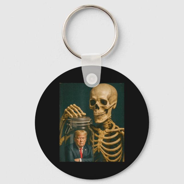 Funny Halloween Skeleton Keychain (Front)