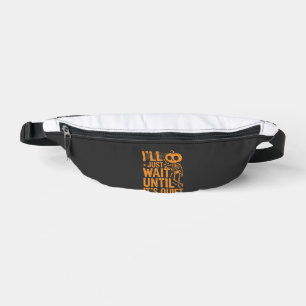 Funny Halloween Skeleton Waiting for Quiet Design Fanny Pack