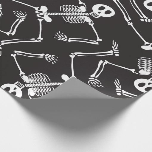 Funny Halloween Skeletons Wrapping Paper | Zazzle