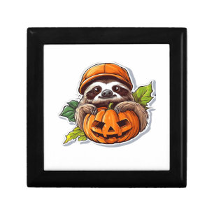 Funny Halloween Sloth Sticker Classic T-Shirt Gift Box