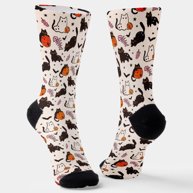 Funny Halloween Socks (Angled)
