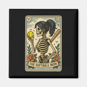 Funny Halloween Softll Mama Mom Skeleton Tarot Car Magnet