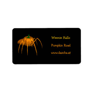 Funny Halloween Spider Label
