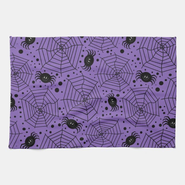 Funny Halloween Spiders Towel (Horizontal)