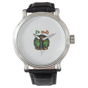Funny Halloween Spooky Black Cat Pumpkin Bat Starr Watch