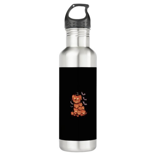 Funny Halloween Spooky Cute Ghost Belgian Malinois Stainless Steel Water Bottle