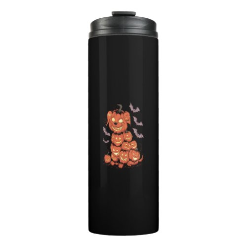 Funny Halloween Spooky Cute Ghost Belgian Malinois Thermal Tumbler