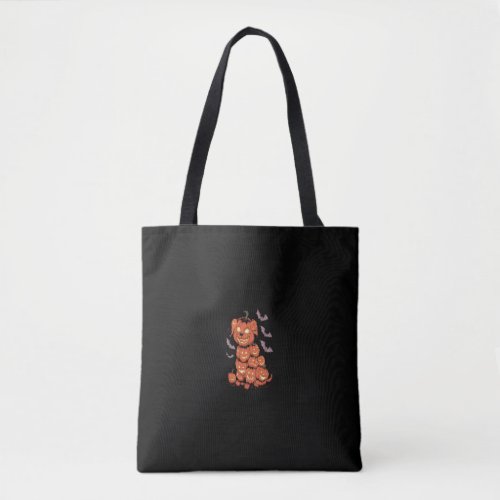 Funny Halloween Spooky Cute Ghost Belgian Malinois Tote Bag