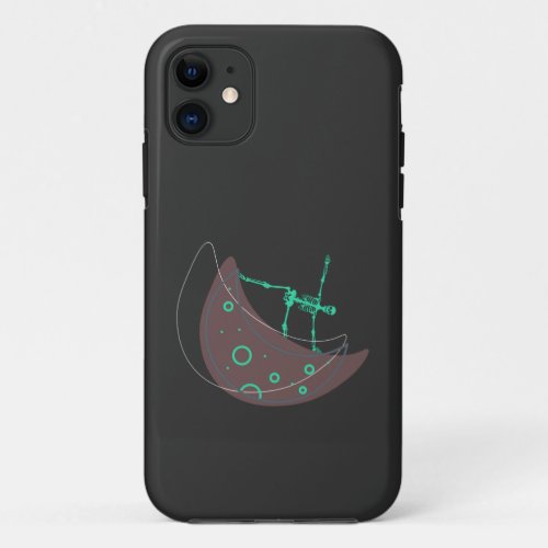 Funny Halloween Spooky Skeleton Doing Yoga iPhone 11 Case