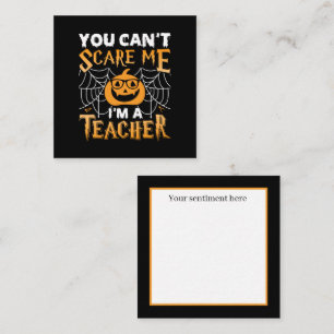 funny Halloween Teacher add sentiment Note Card