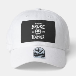 Funny Halloween Teacher Broom Broke Design 47 Brand Hat