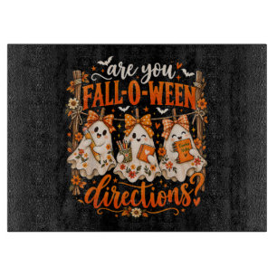 Funny Halloween Teacher Ghosts Fall-O-Ween Autumn Cutting Board
