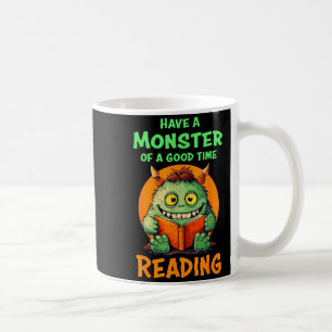 Funny Halloween Teacher Librarian Monster Reading Coffee Mug