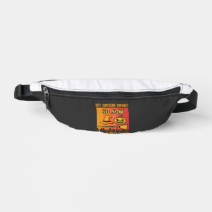Funny Halloween Teacher My Broom Broke Witch Desig Fanny Pack