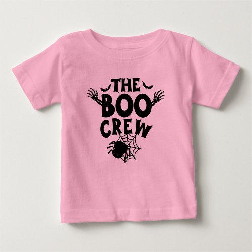 Funny Halloween The Boo Crew For Girls Baby T_Shirt