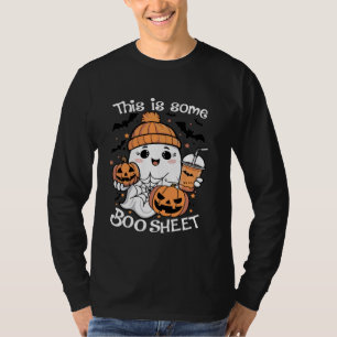 Funny Halloween This Is Some Boo Sheet Ghost Retro T-Shirt
