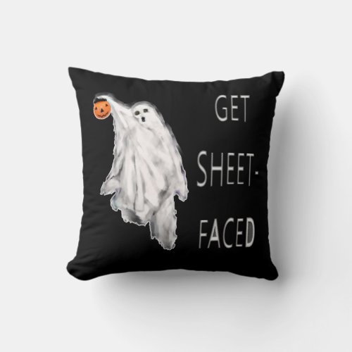 Funny Halloween Throw Pillow