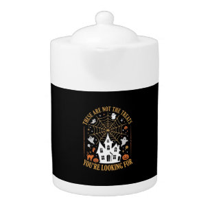 Funny Halloween Treats Ghost Haunted House Design_ Teapot