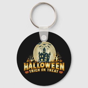 Funny Halloween Trick or Treat Scary Keychain
