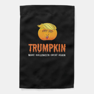 Funny Halloween Trumpkin Garden Flag