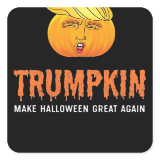 Funny Halloween Trumpkin  Square Sticker
