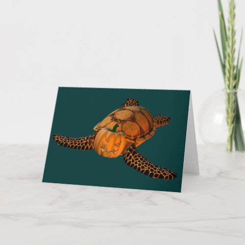 Funny Halloween Turtle Card